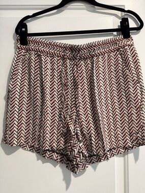 LOFT Silky Pink Chevron Pattern Soft Shorts